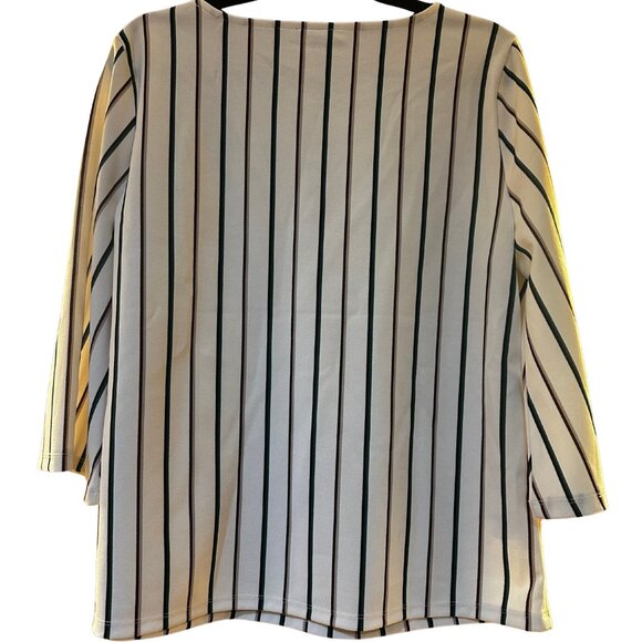 Ann Taylor Factory Multi-Color Striped Blouse | NWOT | L - Picture 2 of 3